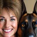 Chantal met haar Herdershond Luna